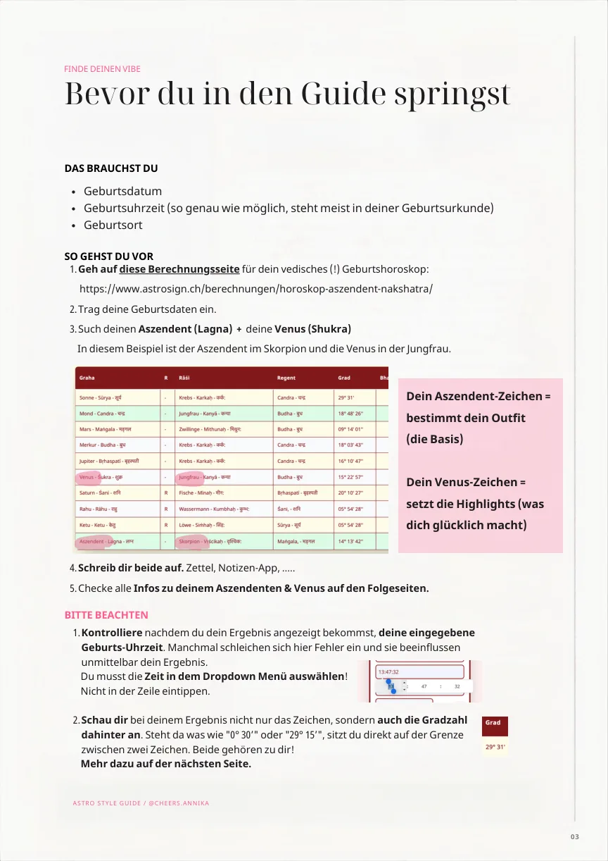 Originalseite mit Schritt-für-Schritt-Anleitung aus dem Astro Style Guide